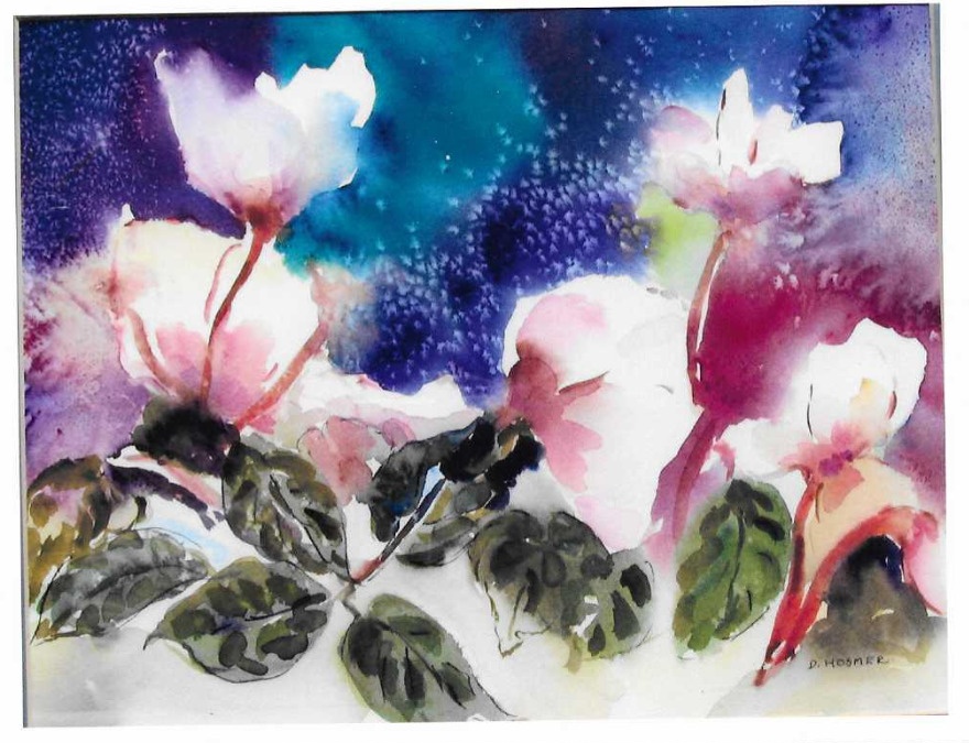 Floral watercolor by Dorothy Addison Hosmer
